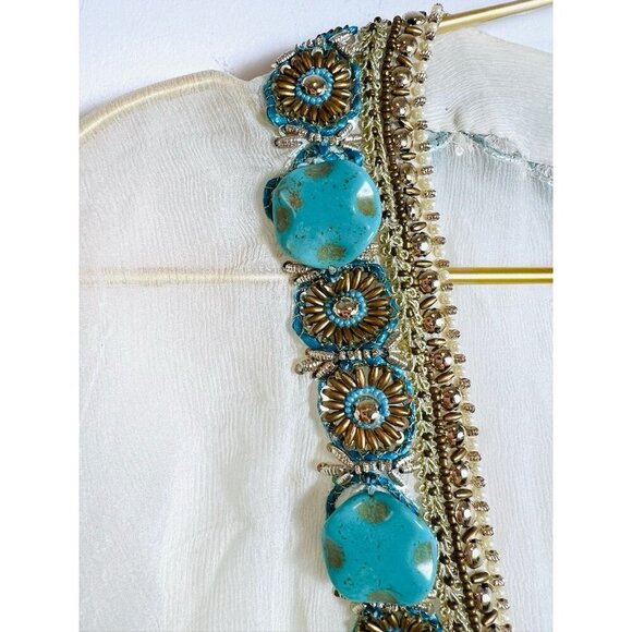 Beloved Star Swim Cover Up Beaded White Small - Picture 5 of 8